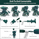 6Ftx4Ft LED Christmas Net Lights Green Wire,Connectable UL Certified Waterptoof Net Lights for Bushes Trees Shurb Garden Outdoor Christmas Decorations by GreenHaven Gardens