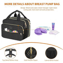 PIIOSER Insulated Baby Bottle Bag with Ice Pack, Breastmilk Cooler Compatible with Wearable Breast Pumps & Accessories - Breastfeeding On The Go Travel for Nursing & Working Moms, Black by TinyTreasures Baby Boutique