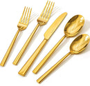 KINGSTONE Gold Silverware Set, 60-Piece Forged Flatware Set Cutlery Set Premium Stainless Steel, Service for 12, for Kitchen, Home, Wedding, Party, Mirror Polished and Dishwasher Safe by CozyNest Decor