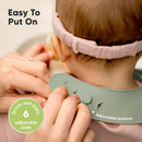 KeaBabies 2-Pack Silicone Baby Bibs for Eating - Sturdy Food-Grade Silicone Bibs for Babies Girl, Boy, Large Food Catcher, Clean & Put On Easily, Waterproof Toddler Feeding Essentials (Sage) by TinyTreasures Baby Boutique