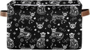 Storage Basket Bin Death Helloween Cats Gothic Organizer Basket Collapsible Shelf Basket Cube with handle for Nursery Bedroom Bathroom by TinyTreasures Baby Boutique
