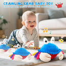 Baby Toys 12-18 Months, Musical Crawling Crab Plush Toy - 40 Songs & Recording Feature, Dancing Walking Moving Bouncing Tummy Time Toy, Sensory Toys for Toddlers 1-3, Birthday Gifts for Infants by TinyTreasures Baby Boutique