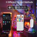 JMEXSUSS 100 LED RGB Christmas Tree Lights Indoor, 33ft Smart Color Changing Christmas Lights Outdoor with Remote & APP, Clear Wire Christmas Lights Plug in for Bedroom Tree Room Party Birthday by GreenHaven Gardens