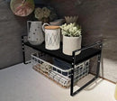 Expandable,Stackable Spice Rack,Seasoning Organizer and Storage,Spices Jar Racks for Cabinet,Countertop, Metal Pantry, Cupboard,Laundry Storages,Heavy Duty(1 Pack/Medium/Black) by CozyNest Decor