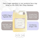 SoCal Suds & Company - 2-in-1 Organic Foaming Baby Shampoo & Body Wash Castile Soap Refill - Gentle Body Soap and Shampoo for Sensitive Skin - Nourishing Ingredients - Newborn Baby - Lavender, 32oz by TinyTreasures Baby Boutique