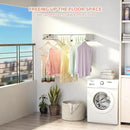 Wall Mounted Drying Rack for Laundry 19.8'', Folding Drying Rack Clothing Wall Mount with 3 Rods, Space Saving for Indoor Outdoor Bathroom Balcony (White, 19.8'') by CozyNest Decor