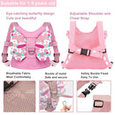 Anti Lost Toddler Harness - Butterfly Baby Leash and Wrist Link with Lock, Child Walking Harness Assistant for Girls, Cute Traction Safety Leash for Kids, Holiday Travel Christmas Gift, Pink by TinyTreasures Baby Boutique