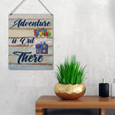 Qious Inspirational Signs Gift Farmhouse Adventure is Out There Wooden Hanging Sign Rustic Art Wall Home Living Room Bedroom Kitchen Decoration 10 x 8 Inches by CozyNest Decor