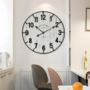 Large Old Town Farmhouse Wall Clock – 24 Inches Rustic Antique Wood with Metal Circle and Large Numerals, Silent Battery Operated Clock for Office, Kitchen, Bedroom, Living Room (Washed White) by CozyNest Decor