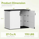 Devoko Outdoor Storage Cabinet 26 Cu Ft with Lockable Doors, Horizontal Storage Shed Waterproof Patio Tools Storage Box for Sofa Cushions, Gardening Tools and Accessories (White) by GreenHaven Gardens