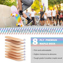 Skateboard,31 x 8 Inch Complete Skateboard, 8-Layer Maple Wood Deck Double Kick Standard Skateboards for Kids, Teens, Adult, Beginner by TinyTreasures Baby Boutique