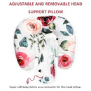 2 in 1 Infant Car Seat Insert, Car Seat Head Support Baby Girls Boys, Soft Newborn Carseat Insert Cushion, Perfect for Carseats, Strollers, Swings (Rose Flower) by TinyTreasures Baby Boutique