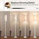 Floor Lamp for Living Room,Dimmable Floor Lamp with LED Bulb,Modern Standing Lamp with Marble Base,Tall Standing Lamps for Living Room,Bedroom,Office,Reading and Nursery(White) by CozyNest Decor
