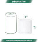 D'vine Dev 12 Pack 3 Inch Mini Plastic Plant Pots, Small Garden Planters for Plant with Drainage Holes and Saucers, White Color, 74-Z-C-4 by GreenHaven Gardens