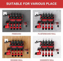 Power Tool Organizer with Charging Station, 6 Drill Holder Wall Mount, 3 Layer Garage Tool Organizer with Hooks, Screwdriver, Drill Bit Rack, Heavy Duty Utility Shelf for Garage, Gifts for Men by GreenHaven Gardens
