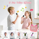 Mini Karaoke Machine Toys Gifts,Kids Portable MP3 Player with 2 Wireless Microphone and LED,Christmas Birthday Gifts for Girls Boys 3 4 5 6 7 8+ Year Old (Pink) by TinyTreasures Baby Boutique