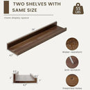 Floating Shelves for Wall, Picture Ledge Shelf 24 Inch Solid Wood Set of 2, Rustic Wall Shelves with Lip, Kids Bookshelf, Photo & Picture Live Edge Floating Shelves for Bedroom, Living Room, Kitchen by CozyNest Decor