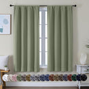 Simplebrand Ava Sage Green Blackout Curtains for Bedroom 63 Inch Length 2 Panels Set, Solid Thermal Insulated Energy Saving Rod Pocket Window Treatment Curtains Blackout Drapes, W40 x L63 Inch, Sage by TinyTreasures Baby Boutique