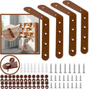 Anti Tip Furniture Anchors for Baby Pet Proofing,Furniture Wall Anchor Furniture Dresser Bookshelf Falling Prevention Device for Children (Brown) by TinyTreasures Baby Boutique