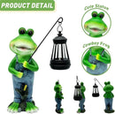 Solar Lantern Garden Statues Decor, Outdoor Frog Figurine Lights for Yard Patio Decoration - Unique Christmas Housewarming Gift for Grandma Wowen Mom by GreenHaven Gardens