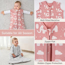 Yoofoss Baby Sleep Sack 0-6 Months Wearable Blanket for Babies 100% Organic Cotton 2-Way Zipper TOG 0.5 Toddler Sleeping Sack 3 Pack, Comfy Lightweight Sleep Sacks by TinyTreasures Baby Boutique