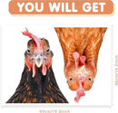 Funny Chicken Wall Stickers Peel and Stick - 2 Hens Heads Window Stickers Decor - Funny Wall Decals Removable for Farmhouse Kitchen Bedroom Door Refrigerator Car by CozyNest Decor