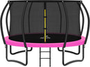 Trampoline 8FT 10FT 12FT 14FT 16FT, Recreational Trampolines with Enclosure Net and Ladder, Outdoor Anti-Rust Trampolines for Kids and Adults, ASTM Approved by TinyTreasures Baby Boutique