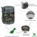 10oz Soup Thermo for Hot Food Kids,Lunch Thermo Kids Food Jar with Spoon Hot Insulated Food Containers,Leak Proof Stainless Steel Wide Mouth Lunch Food Thermo Jar for School(Black-Game Console) by TinyTreasures Baby Boutique