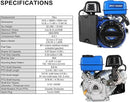 BILT HARD Gas Engine 79cc 2 HP, Gas Motor for Log Splitter, Pressure Washer and Water Pump, EPA & CARB Certified, 4 Stroke OHV Horizontal Shaft with Recoil Start by GreenHaven Gardens