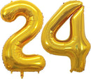 GOER Number 24 Balloons for 24th Birthday Party Decorations,42 Inch Jumbo Foil Helium 42 Balloons for 42nd Birthday Party Decoration (Gold) by TinyTreasures Baby Boutique