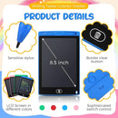 Epakh 16 PCS LCD Writing Tablet for Kids - 8.5 Inch Reusable Writing Board Drawing Doodle Pad Gift for Girl & Boy, Toddlers, Back to School, Birthday Party Favors(Blue, Green, Pink, Red) by TinyTreasures Baby Boutique