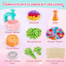Flower Bouquet Craft Kit for Girls - Arts & Crafts Gift for 4 5 6 7 8 9 Year Old Girls, DIY Flower Making Toy Kit for Kids, Mess-Free Fun & Educational Activities for Preschool Kids, Birthday Gift by TinyTreasures Baby Boutique