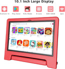 Kids Tablet, 10.1 Inch Tablet for Kids Android 14, 64GB Octa-Core, WiFi, Big Battery, Kids Space, Parental Control 1280 * 800 HD Display Children Tablets Red by TinyTreasures Baby Boutique