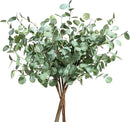 8Pcs Faux Eucalyptus Stems, 27" Artificial Eucalyptus Plants with White Frosted Coating, Fake Eucalyptus Decor Silk Greenery Leaves for Wedding Bouquets Home Decor DIY Floral Arrangements by CozyNest Decor