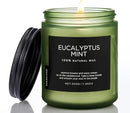 M&SENSE Eucalyptus & Mint Candles for Home Scented, Clean Non Toxic Aromatherapy Candle Gift 7.05oz 50 Hours Burn for Stress Relief Meditation Yoga Relaxing SPA by CozyNest Decor