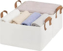 StorageWorks Storage Bins, Fabric Storage Bins for Shelves, Storage Baskets with Metal Frame, Closet Baskets and Bins with Handles, Beige, 2-Pack by CozyNest Decor
