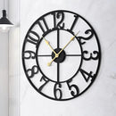 LEIKE 31 Inch Extra Large Wall Clock, Retro Decorative Oversized Silent Little Ticking Battery Operated,Black Metal Arabic Numerals Wall Clocks for Living Room,Office,Entrance Farmhouse Decor by CozyNest Decor