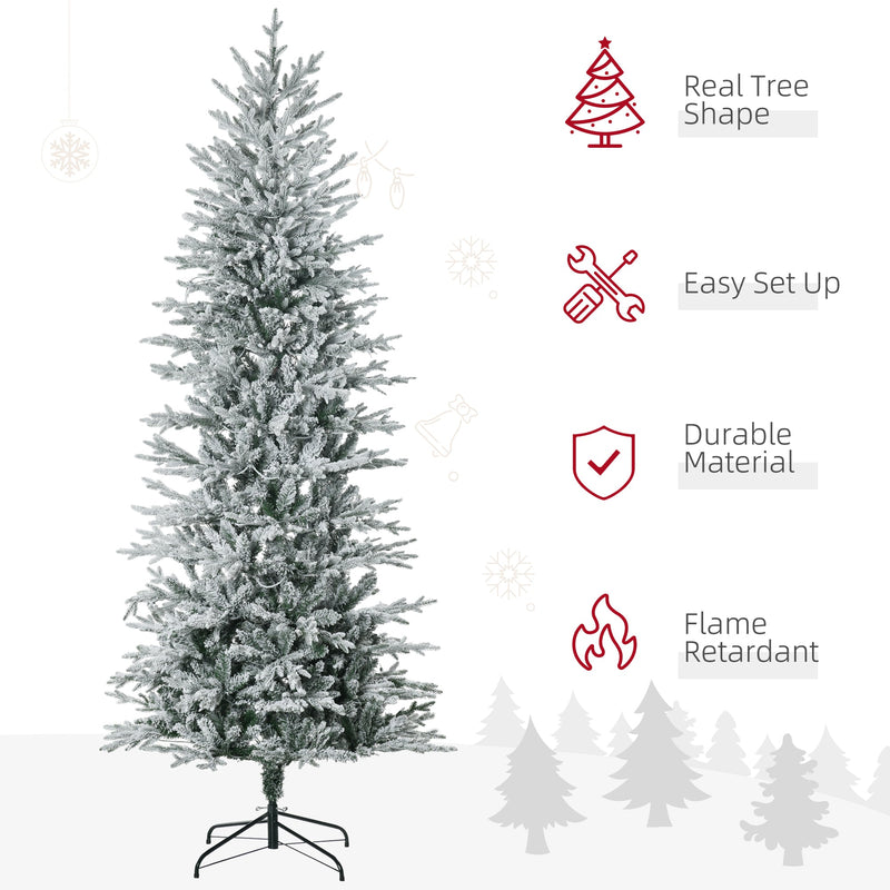 HOMCOM 7.5ft Tall Prelit Artificial Christmas Tree, photo 5 of 9
