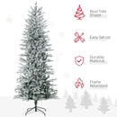 HOMCOM 7.5ft Tall Prelit Artificial Christmas Tree