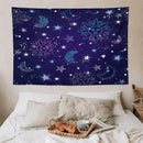 HZOHNAGO Boho Sun Moon Tapestry Purple Blue Sun Stars Galaxy Pattern Printed Wall Tapestry Wall Hanging for Bedroom Living Room Dorm 90" W x 60" H by CozyNest Decor