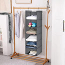 MAX Houser 6 Tier Shelf Hanging Closet Organizer, Closet Hanging Shelf with 2 Sturdy Hooks for Storage,2 Pack, Foldable (Grey) by CozyNest Decor