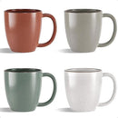Ceramic Coffee Mugs Set of 4 - 16 oz Coffee Mug Set of 4 - Thick Durable Ceramic Mugs with Comfortable Handles - Dishwasher & Microwave Safe - Mug Sets 4 Beautiful Colors - Large 16 oz Full Capacity by CozyNest Decor