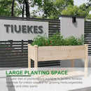 Raised Garden Bed with Storage Shelf 48.5x24.4x30 Inch, Elevated Wood Planter Box with Legs for Vegetable Flower Herb Outdoors Backyard, Patio, Balcony with Liner by GreenHaven Gardens