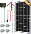 SOLPERK 100W Solar Battery Charger Solar Battery Maintainer + Upgrade 10A MPPT Charge Controller + Adjustable Mount Bracket for Car RV Boat Motorcycle，12V Waterproof Solar Panel Kit Trickle Charging by CozyNest Decor