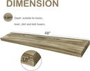 48 Inch Floating Shelves, 8 Inch Deep Floating Shelves for Wall, 5 Tier Hanging Wall Shelf with Invisible Brackets, Wall Mounted Display Shelves for Bathroom, Bedroom, Living Room,5 Tier by CozyNest Decor