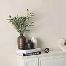 Ceramic Vase Set of 3 Decorative Vase for Home Decor Modern Farmhouse Decor Pottery Neutral Vases for Living Room Bathroom Table Mantel Fireplace Entryway Shelf (02-Metallic) by GreenHaven Gardens