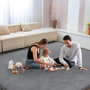 Baby Play Mat for Floor Tummy Time Nursery Rug Muscle Mat Area Rug Playroom Tatami 50 * 50" Memory Foam 1.3" Thick Crawling For Babies,Toddlers, Infants, Kids,Floor Mat(Grey) by CozyNest Decor