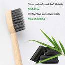 Biodegradable Bamboo Charcoal Toothbrushes, Soft Bristle, Eco-Friendly, Sustainable, BPA Free, Organic, Compostable, Travel Toothbrushes, 6 Pack by TinyTreasures Baby Boutique