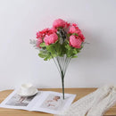 Duovlo Springs Flowers Artificial Silk Peony Bouquets Wedding Home Decoration,Pack of 1 (Spring Pink) by CozyNest Decor