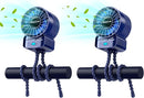 2 Pack Multifunctional Portable Stroller Fan 4 Speed 6600rpm High Speed Usb Rechargeable Personal Mini Handheld Fan Extended Tripod For Desktop Winding Kids Bed Treadmill Bike Golf Cart Outdoor Travel by TinyTreasures Baby Boutique